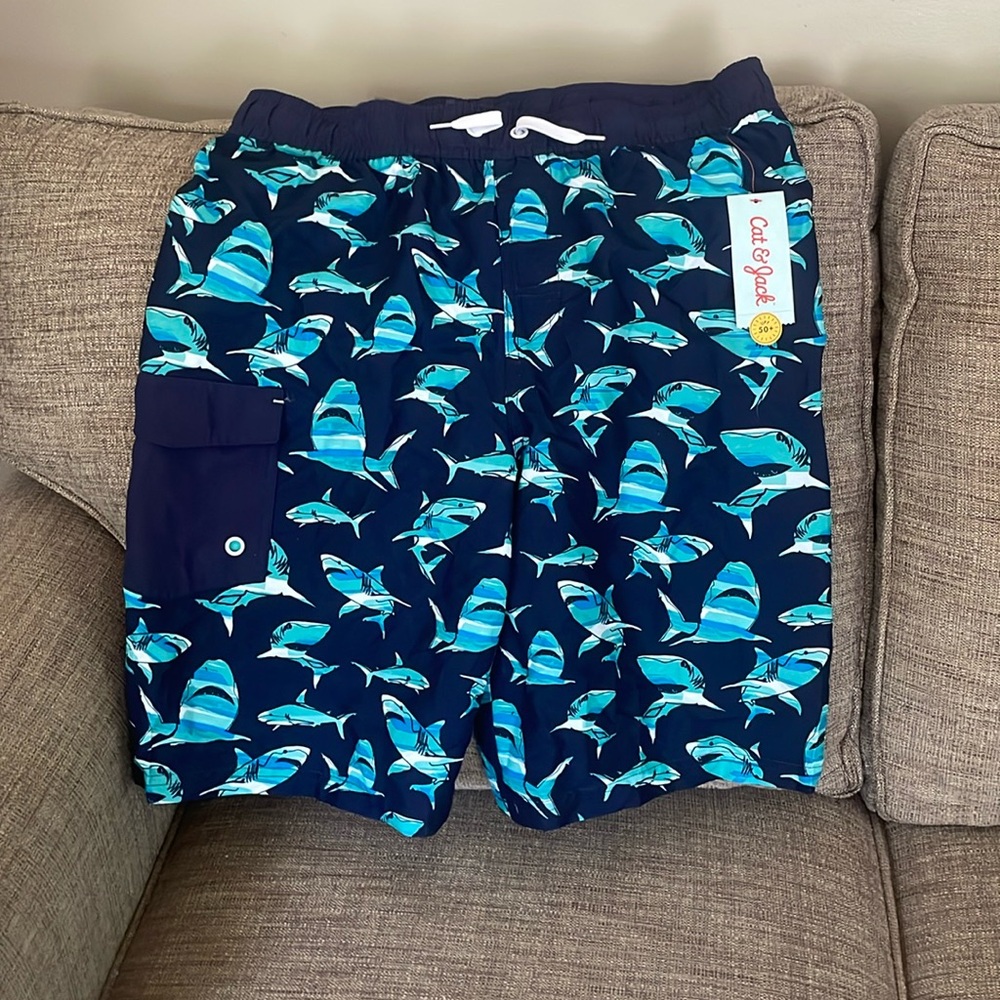 Cat & Jack lined swim trunks with drawstring and pocket!